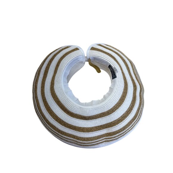 San Diego Hat Company Womens Roll-Up Sun Visor With Adjustable Strap In White & - Picture 8 of 9